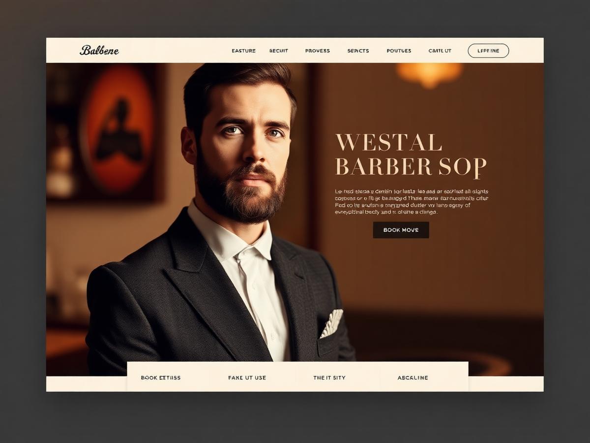 Barber & Co. website mockup