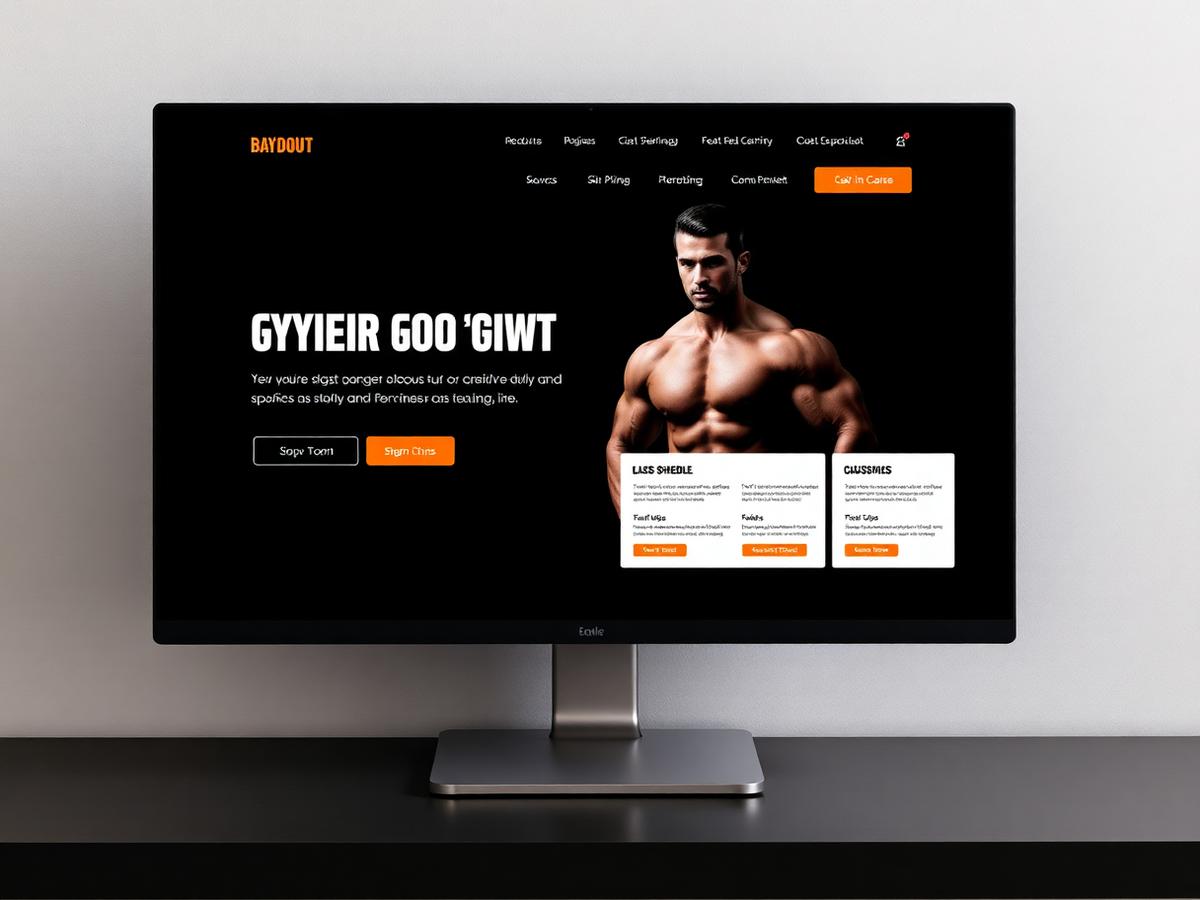 Ironline Fitness website mockup
